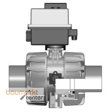 Aliaxis PVDF 2/2-Wege-Kugelhahn VKD, d32 PN16, 24V, VKDBF/CE-FKM