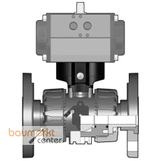 Aliaxis PVCU 2/2-Wege-Kugelhahn VKD, d40 PN16, VKDOV/CP-NC-FKM