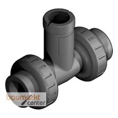 Aliaxis Inst. T-Fitting PVC-U/EPDM isometr. mit PE-LS Stutzen da25