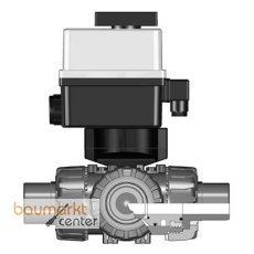 Aliaxis 3/2-Wege-Kugelhahn TKD, PVC-C 24V, Klebestutzen, L-Bohrung, d20