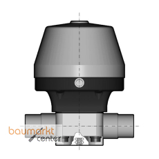 Aliaxis PVC-C 2/2-Wege-Membranventil 485, d90 PN6, VMDC/CP-NC-EPDM