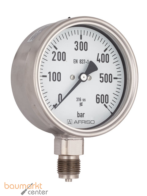 AFRISO Rohrfeder-Chemiemanometer