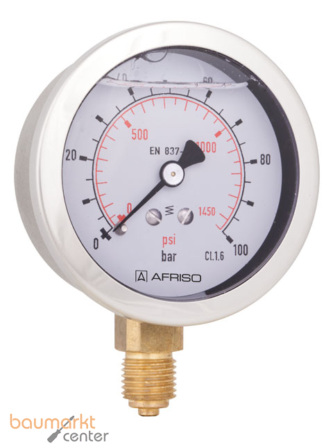 AFRISO Rohrfeder-Glyzerinmanometer