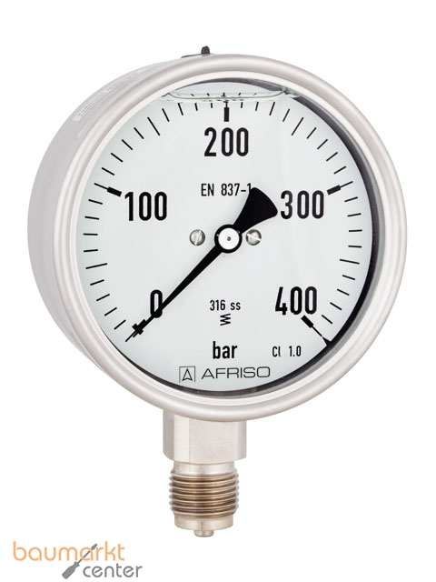 AFRISO Rohrfeder-Chemiemanometer