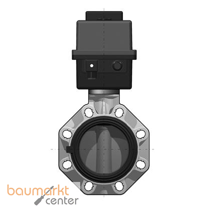 Aliaxis 2/2-W-Industrie-Absperrklappe FKOM/CE, PP, 24V, d160, PN10, FKM