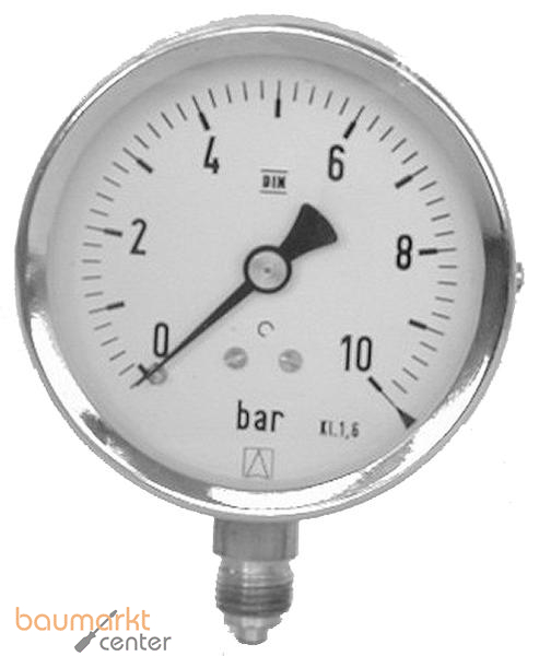 Aliaxis Manometer z.Eigentmontage 0-10 bar ,MANO/CH d 100xR 1/2 Zoll