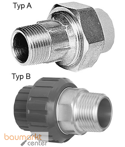 Aliaxis ABS/MS berg-Verschrau.AG d25xR3/4 Klebmuff/IG Messing EPDM BIROA-EPDM