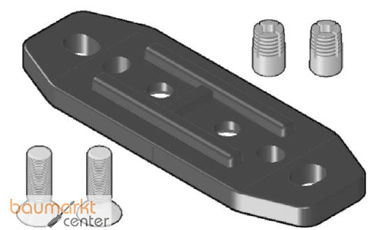 Aliaxis VKD Distanzplatten-Kit Wandmontage f.Kugelhahn d40-63 PMKD-KIT