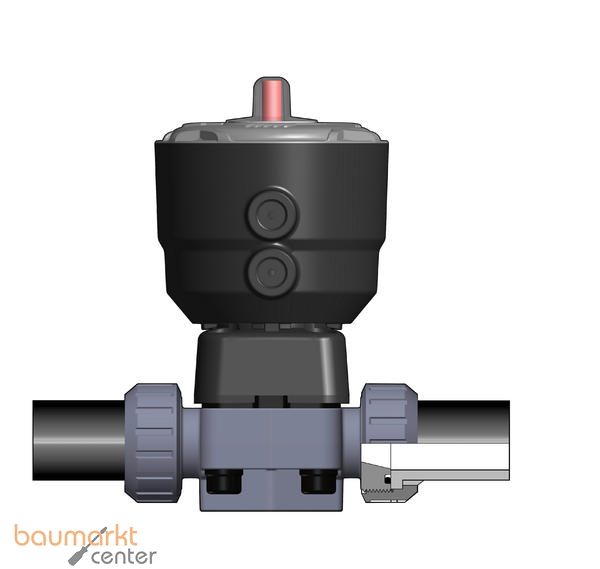 Aliaxis 2/2-Wege-Membranventil 382.7 PP d25 DKUBM/CP-NC EPDM