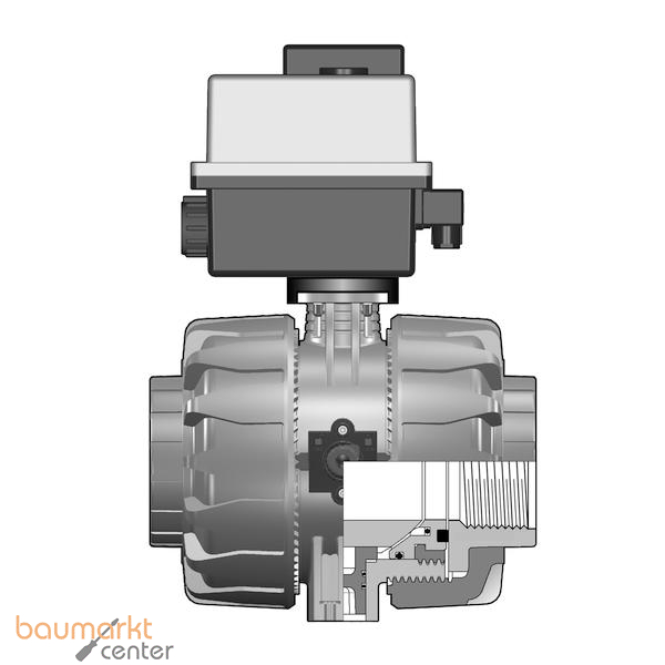 Aliaxis 2/2-Wege-Kugelhahn PVC-U VKD d20 PN16 VKDFV/CE-FKM